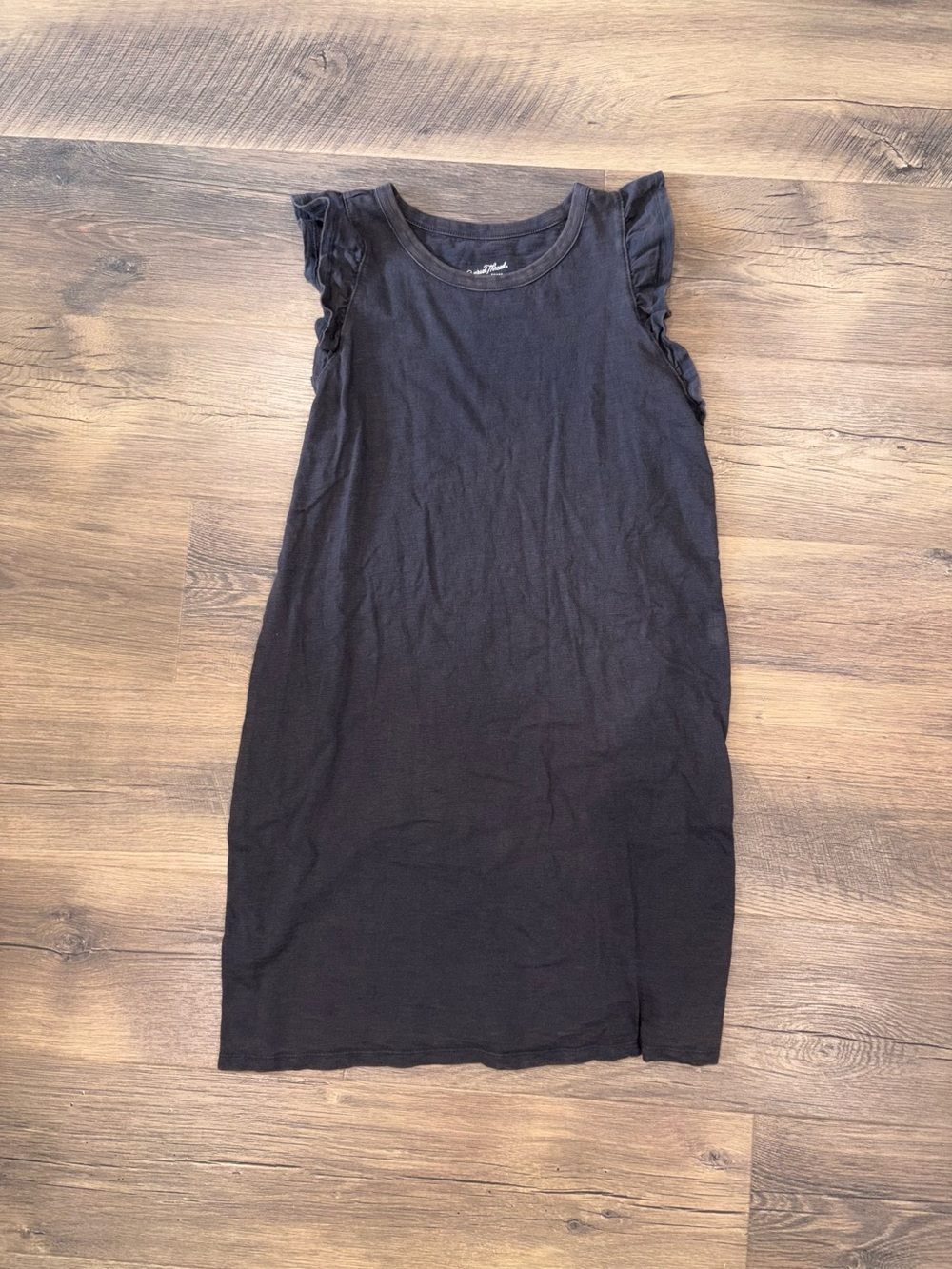 Dark Gray Ruffle Sleeve Sun Dress